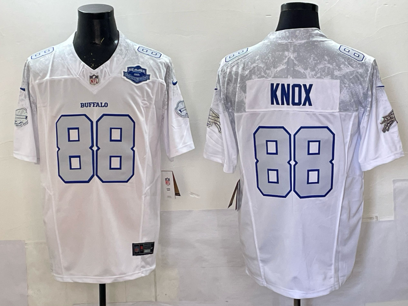 Men Buffalo Bills #88 Knox Nike White 2025 Rivalries Collection Limited NFL Jersey 006